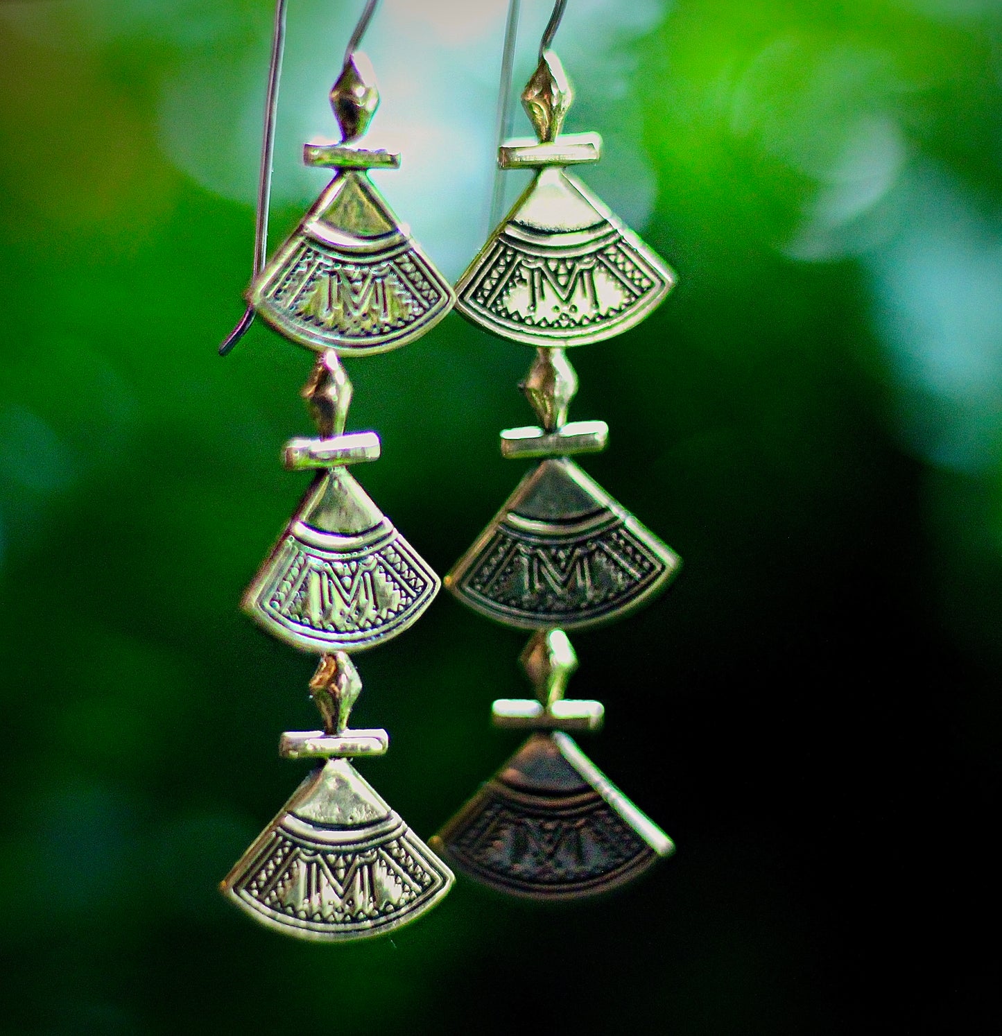 Egyptian Tri-Lotus Earrings