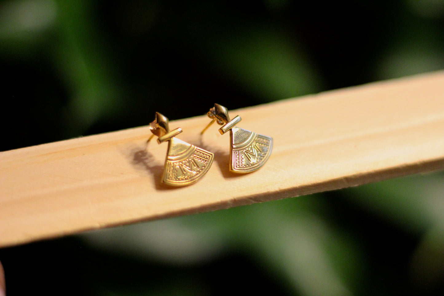 Egyptian Lotus Gold Studs