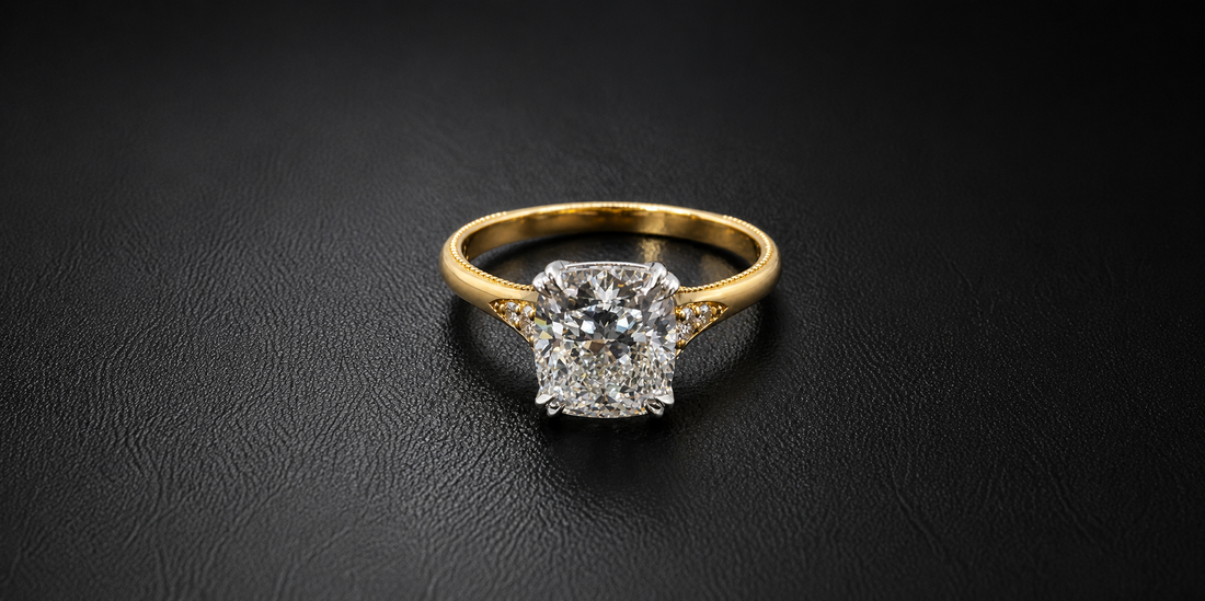custom amora adera engagement ring for client